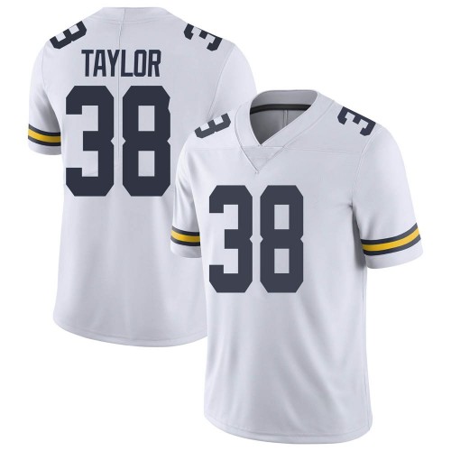 Joe Taylor Michigan Wolverines Youth NCAA #38 White Limited Brand Jordan College Stitched Football Jersey CFU4754SJ